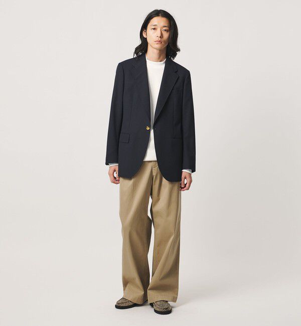UNITED ARROWS「＜District＞ウォッシュド チノ ２プリーツ ワイドパンツ」|チノ|