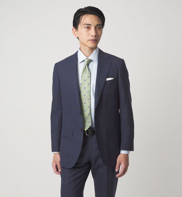 UNITED ARROWS green label relaxing「VITALE BARBERIS CANONICO ラスティック 無地 3B CLS/D スーツジャケット セットアップジャケット」|スーツ|NAVY
