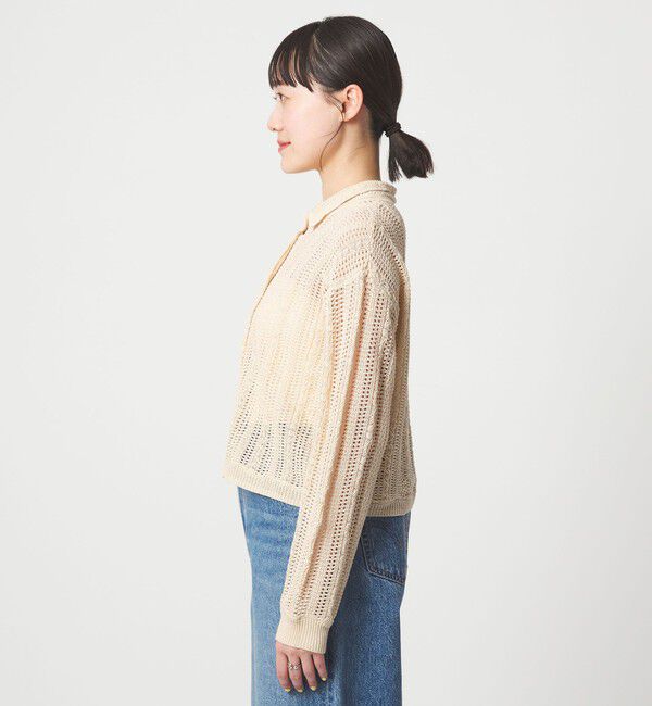 UNITED ARROWS green label relaxing「メッシュ ポロカーディガン ウォッシャブル」|カーディガン|