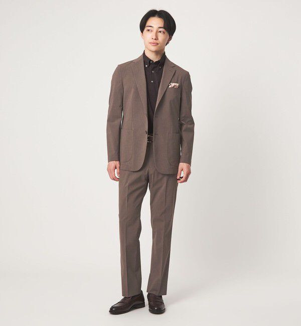 UNITED ARROWS green label relaxing「A+ ポリエステル ピンヘッド 2B スタンダード 2P セットアップジャケット -ウォッシャブル・ストレッチ・撥」|テーラードジャケット|