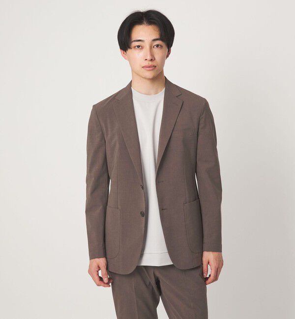 UNITED ARROWS green label relaxing「A+ ポリエステル ピンヘッド 2B スタンダード 2P セットアップジャケット -ウォッシャブル・ストレッチ・撥」|テーラードジャケット|