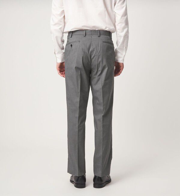 UNITED ARROWS green label relaxing「A+ COOL シャークスキン スタンダード アジャスター NP スラックス -ストレッチ・接触冷感・クリースキープ」|スラックス|