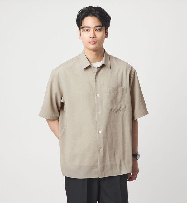 UNITED ARROWS green label relaxing「ワッシャー ポプリン ボックスシルエット 半袖 シャツ」|シャツ・ブラウス|