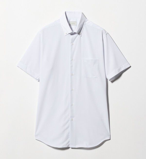 UNITED ARROWS green label relaxing「A+ COOL Pトリコット ナローストライプ スタンダード ボタンダウン 半袖 ドレスシャツ -ストレッチ・イージ」|シャツ・ブラウス|