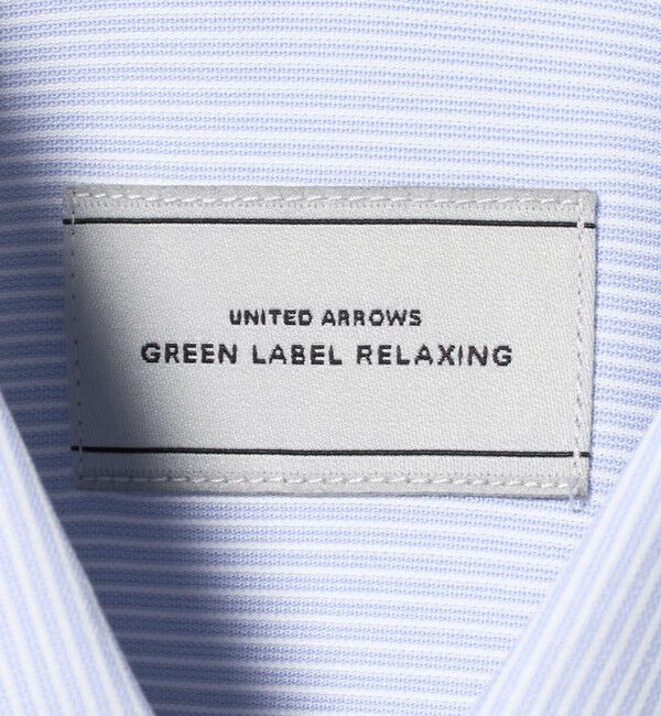 UNITED ARROWS green label relaxing「A+ COOL Pトリコット ナローストライプ スタンダード ボタンダウン 半袖 ドレスシャツ -ストレッチ・イージ」|シャツ・ブラウス|