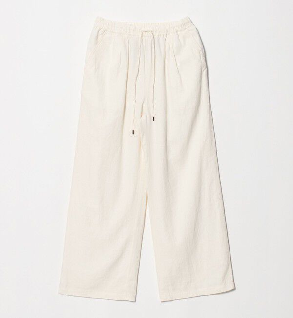 UNITED ARROWS green label relaxing「BREEZE LINEN ブリーズリネン ワイド パンツ 3 オフホワイト」|その他|