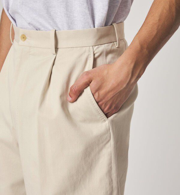STEVEN ALAN「＜Steven Alan＞ グレース ツイル アウト ワンプリーツ ショート パンツ」|スラックス|
