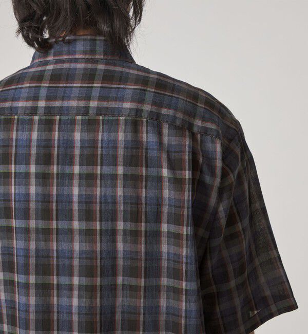STEVEN ALAN「＜Steven Alan＞ マドラスチェック レギュラーカラー ショートスリーブ シャツ BOX」|シャツ・ブラウス|