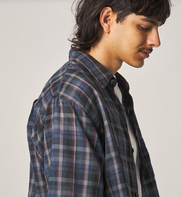 STEVEN ALAN「＜Steven Alan＞ マドラスチェック レギュラーカラー ショートスリーブ シャツ BOX」|シャツ・ブラウス|