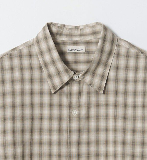 STEVEN ALAN「＜Steven Alan＞ オンブレー チェック レギュラーカラー シャツ」|シャツ・ブラウス|