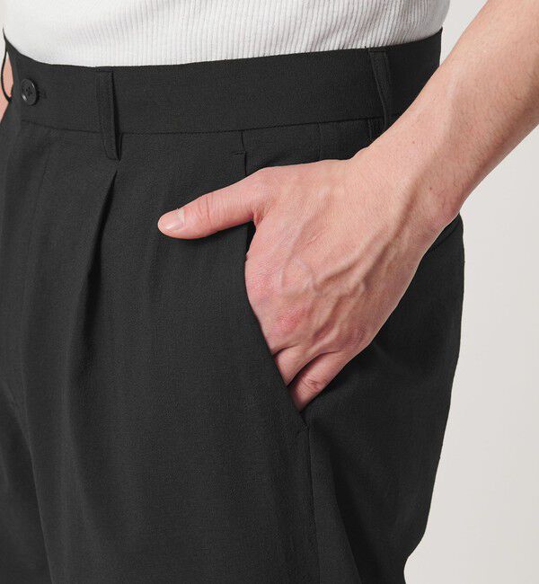 BEAUTY&YOUTH UNITED ARROWS「【WEB限定 WARDROBE SMART】サマーファンクション 1P ワイド スラックス【吸水速乾】」|チノ|