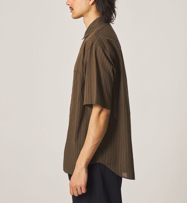 STEVEN ALAN「＜Steven Alan＞ AKIHA ストライプ レギュラーカラー ショートスリーブ シャツ」|シャツ・ブラウス|
