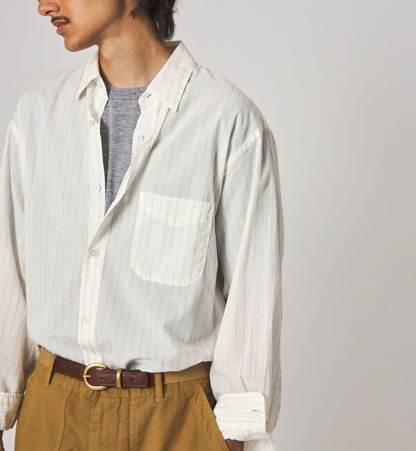 STEVEN ALAN「＜Steven Alan＞ AKIHA ストライプ レギュラーカラー シャツ LOOSE」|シャツ・ブラウス|