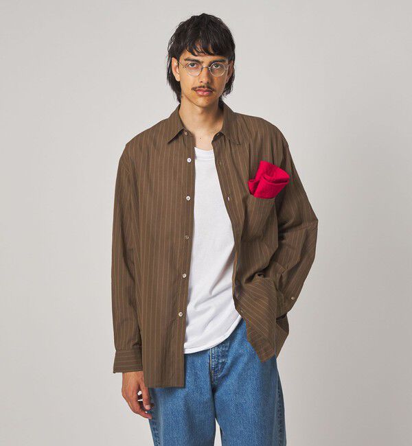 STEVEN ALAN「＜Steven Alan＞ AKIHA ストライプ レギュラーカラー シャツ LOOSE」|シャツ・ブラウス|