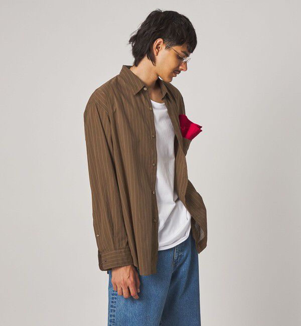STEVEN ALAN「＜Steven Alan＞ AKIHA ストライプ レギュラーカラー シャツ LOOSE」|シャツ・ブラウス|