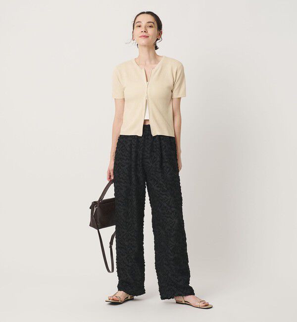 BEAUTY&YOUTH UNITED ARROWS「コットン ジップ クルーネック カーディガン ウォッシャブル」|カーディガン|