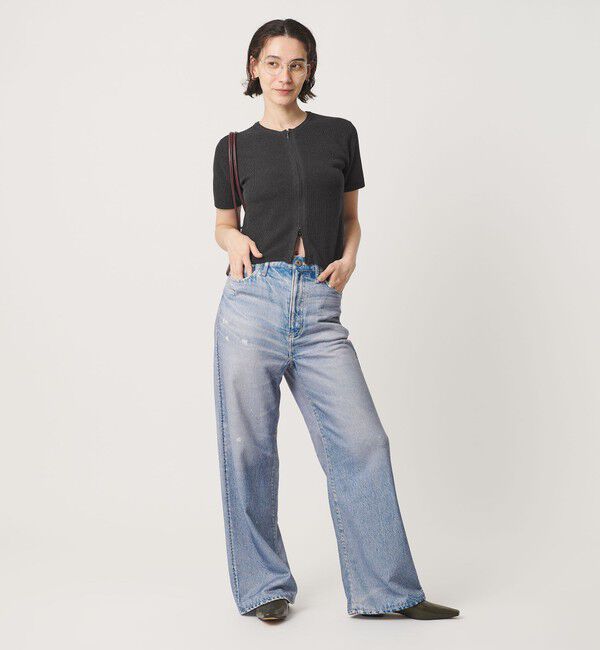 BEAUTY&YOUTH UNITED ARROWS「コットン ジップ クルーネック カーディガン ウォッシャブル」|カーディガン|