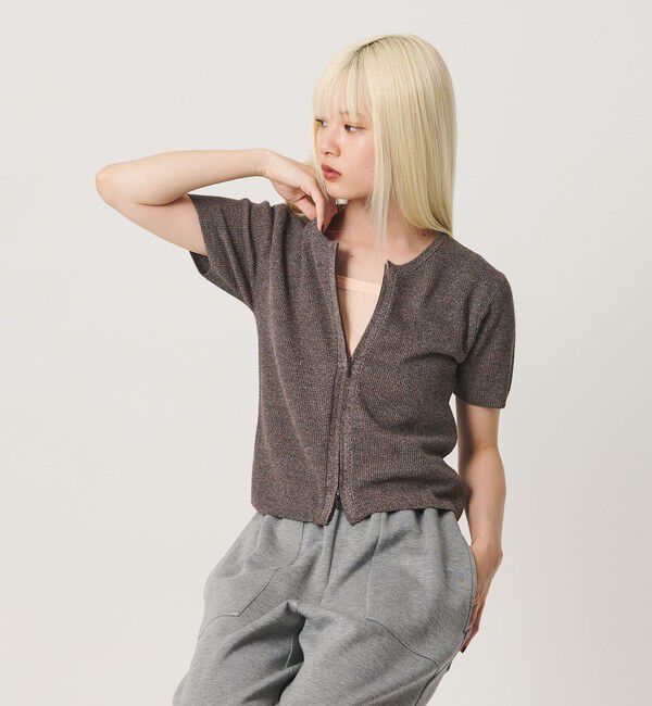 BEAUTY&YOUTH UNITED ARROWS「コットン ジップ クルーネック カーディガン ウォッシャブル」|カーディガン|
