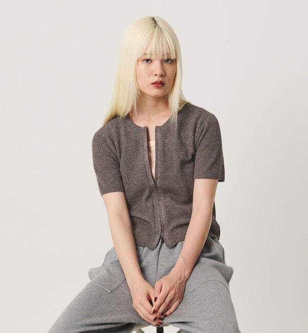 BEAUTY&YOUTH UNITED ARROWS「コットン ジップ クルーネック カーディガン ウォッシャブル」|カーディガン|