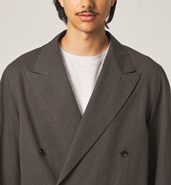 STEVEN ALAN「＜Steven Alan＞ コットン/リネン ツイル ダブルブレステッド 6B ジャケット」|テーラードジャケット|