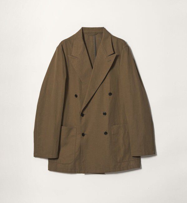 STEVEN ALAN「＜Steven Alan＞ コットン/リネン ツイル ダブルブレステッド 6B ジャケット」|テーラードジャケット|OLIVE