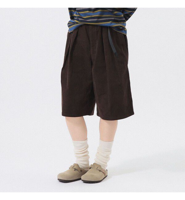 BEAMSBOY「【別注】Gramicci / コーデュロイ ワイド ショートパンツ」|その他|BROWN