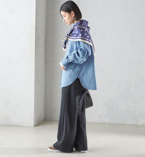 SHIPS for women「【SHIPS別注】manipuri:エンブレム スカーフ 88&times;88」|バンダナ・スカーフ|