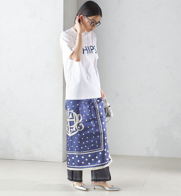 SHIPS for women「【SHIPS別注】manipuri:エンブレム スカーフ 88&times;88」|バンダナ・スカーフ|