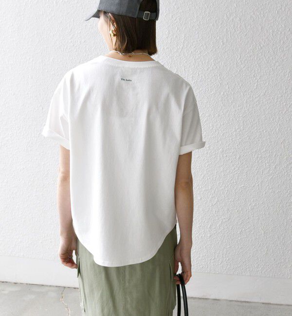 SHIPS any「【WEB限定/SHIPS any別注】THE KNiTS:〈洗濯機可能〉ラウンドヘム プリント ショート TEE」|Tシャツ・カットソー|
