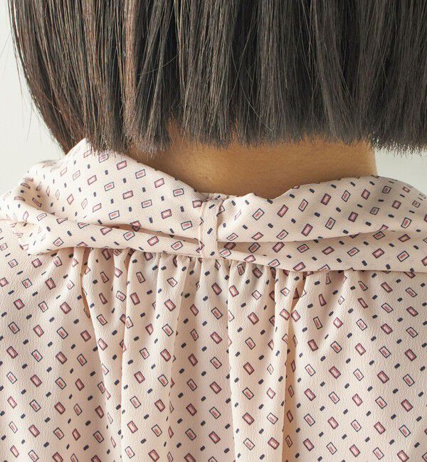 SHIPS for women「〈手洗い可能〉2WAY プリント タイ 長袖 ワンピース」|ワンピース|