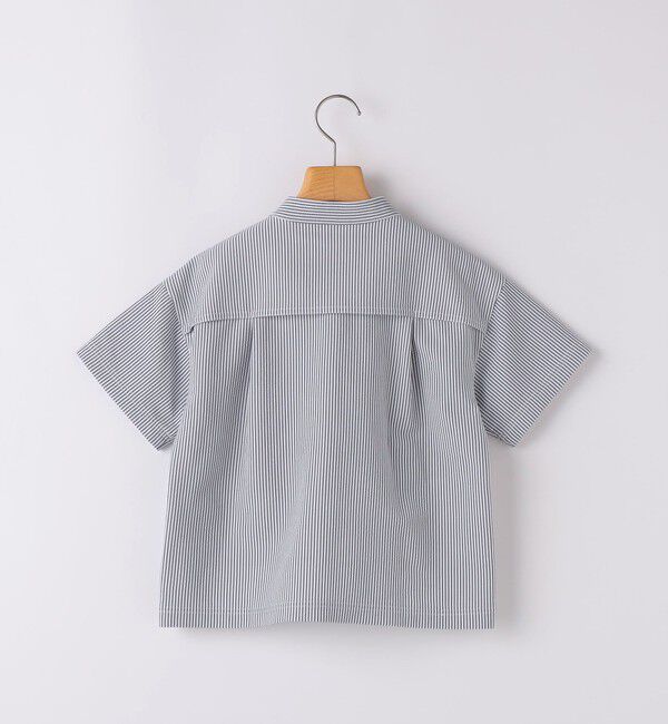 SHIPS KIDS「SHIPS KIDS:140～160cm /〈UVカット/吸水速乾〉ドライタッチ バンドカラー シャツ」|シャツ・ブラウス|