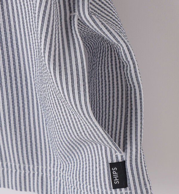 SHIPS KIDS「SHIPS KIDS:140～160cm /〈UVカット/吸水速乾〉ドライタッチ バンドカラー シャツ」|シャツ・ブラウス|