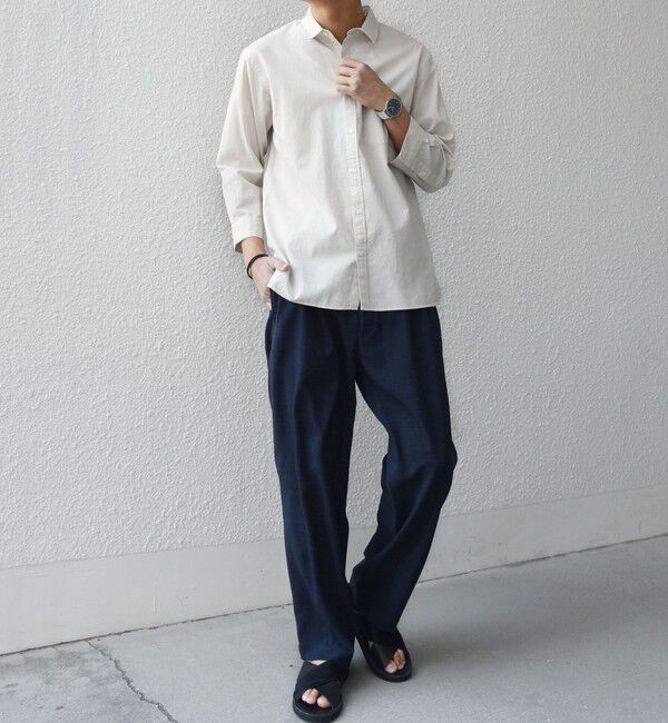 SHIPS any「SHIPS any:〈洗濯機可能〉コットン/リネン 7分袖 ポケット レギュラー シャツ 26SS◇」|シャツ・ブラウス|
