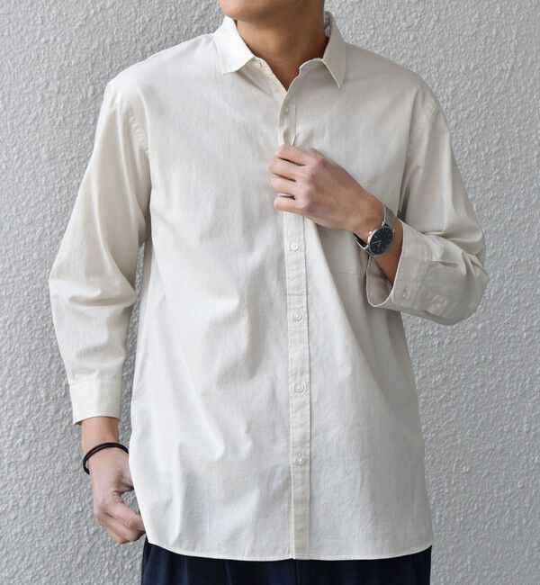 SHIPS any「SHIPS any:〈洗濯機可能〉コットン/リネン 7分袖 ポケット レギュラー シャツ 26SS◇」|シャツ・ブラウス|