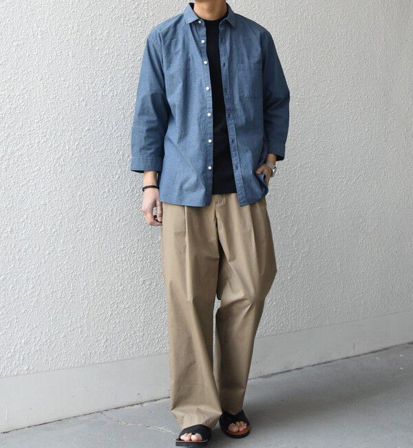 SHIPS any「SHIPS any:〈洗濯機可能〉コットン/リネン 7分袖 ポケット レギュラー シャツ 26SS◇」|シャツ・ブラウス|