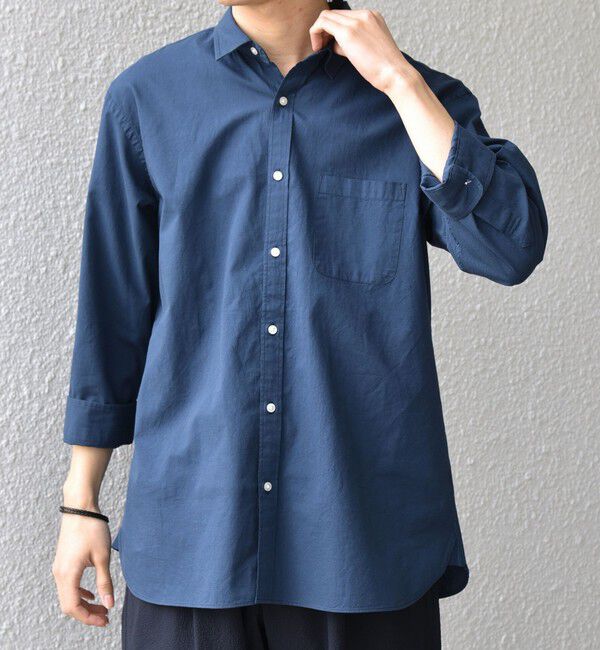 SHIPS any「SHIPS any:〈洗濯機可能〉コットン/リネン 7分袖 ポケット レギュラー シャツ 26SS◇」|シャツ・ブラウス|