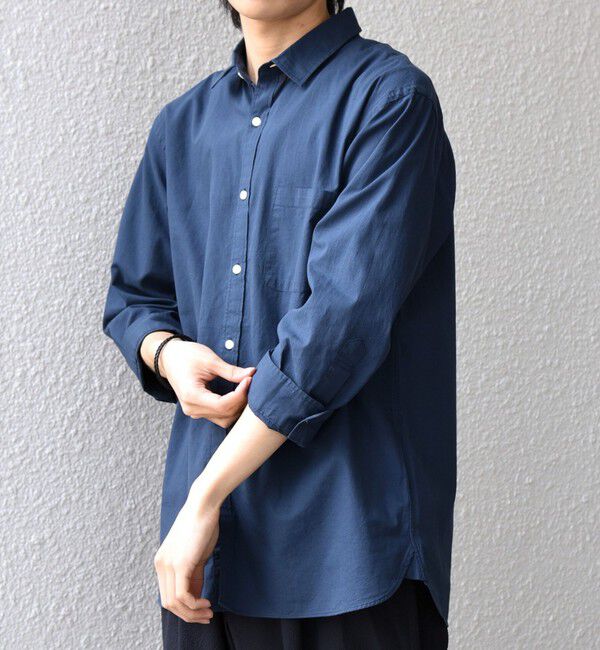 SHIPS any「SHIPS any:〈洗濯機可能〉コットン/リネン 7分袖 ポケット レギュラー シャツ 26SS◇」|シャツ・ブラウス|