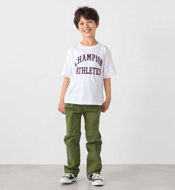 SHIPS any「Champion:〈洗濯機可能〉アスレチック プリント Tシャツ<KIDS>」|Tシャツ・カットソー|