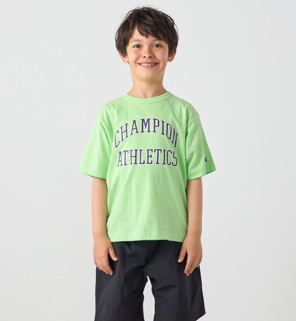 SHIPS any「Champion:〈洗濯機可能〉アスレチック プリント Tシャツ<KIDS>」|Tシャツ・カットソー|