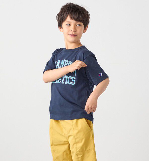 SHIPS any「Champion:〈洗濯機可能〉アスレチック プリント Tシャツ<KIDS>」|Tシャツ・カットソー|