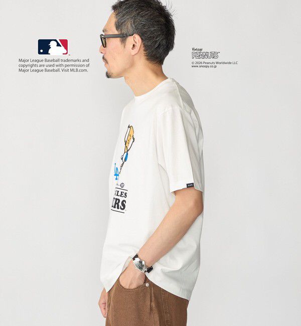 SHIPS「SHIPS: PEANUTS&times;MLB プリント Tシャツ 26SS」|Tシャツ・カットソー|