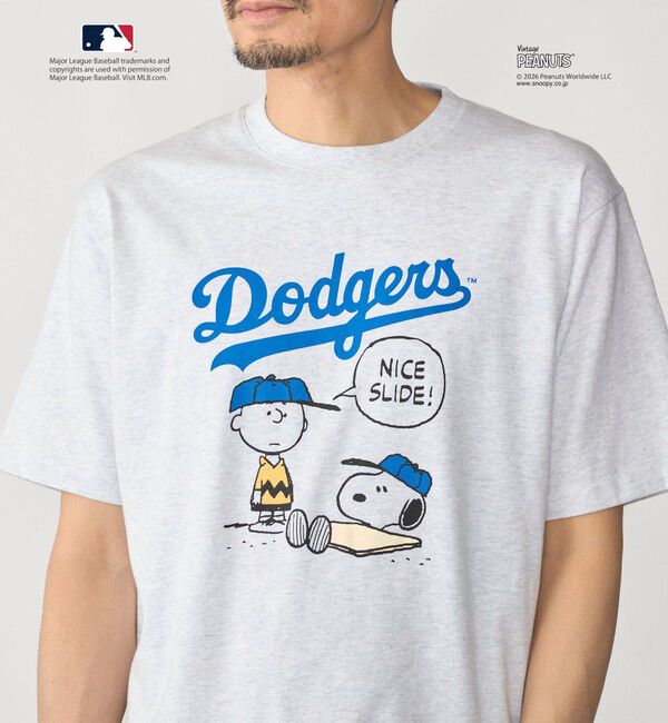 SHIPS「SHIPS: PEANUTS&times;MLB プリント Tシャツ 26SS」|Tシャツ・カットソー|