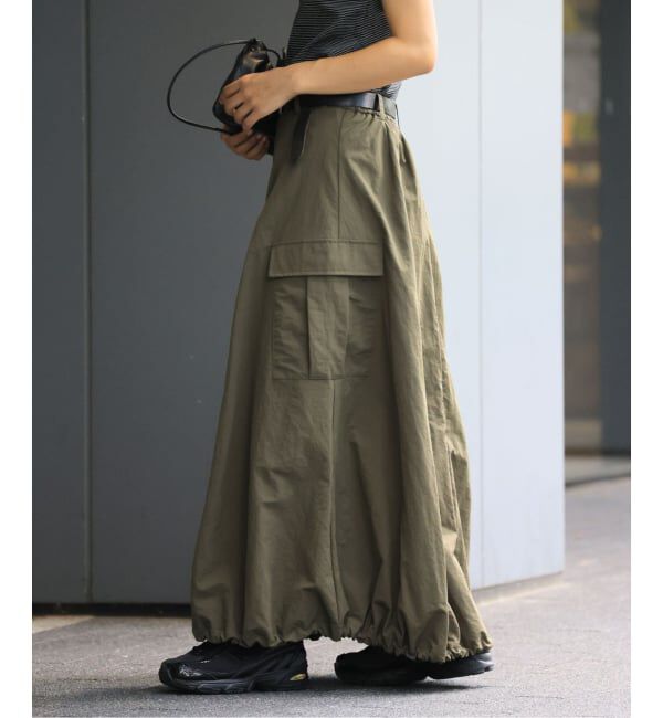 OUTDOOR PRODUCTS Usual Things「追加 ドロストバルーンカーゴスカート」|スカート|カーキ