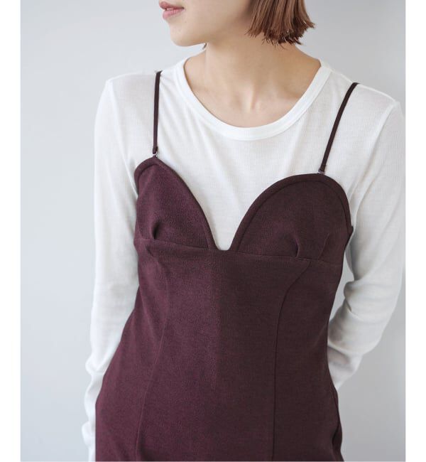 EMILYWEEK「【KOJIMA SAKI&times;EMILY WEEK】チュニックキャミドレス」|ワンピース|ボルドー