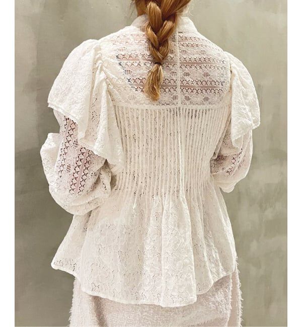 IENA LA BOUCLE「IENA LA BOUCLE レースオンレースブラウス」|シャツ・ブラウス|