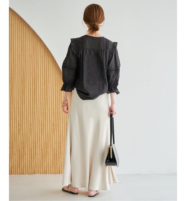 SLOBE IENA「《WEB限定/追加》コットンレーヨンレースブラウス」|シャツ・ブラウス|