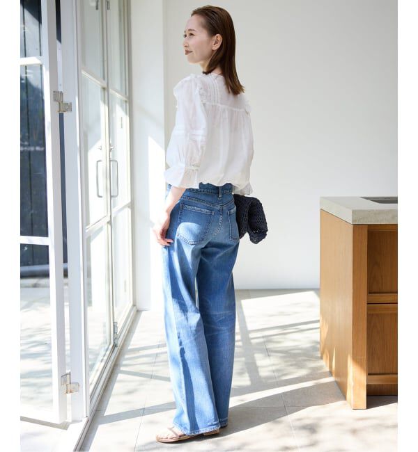 SLOBE IENA「《WEB限定/追加》コットンレーヨンレースブラウス」|シャツ・ブラウス|