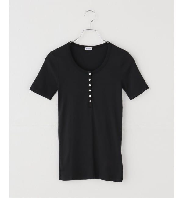 IENA LA BOUCLE「schiesser シーサー BRETA henley」|Tシャツ・カットソー|ブラック