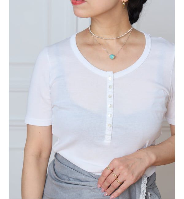 IENA LA BOUCLE「schiesser シーサー BRETA henley」|Tシャツ・カットソー|ホワイト