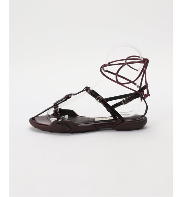 PULP「Miista / ミスタ Raeny Burgundy Lace Up Sandals」|サンダル|